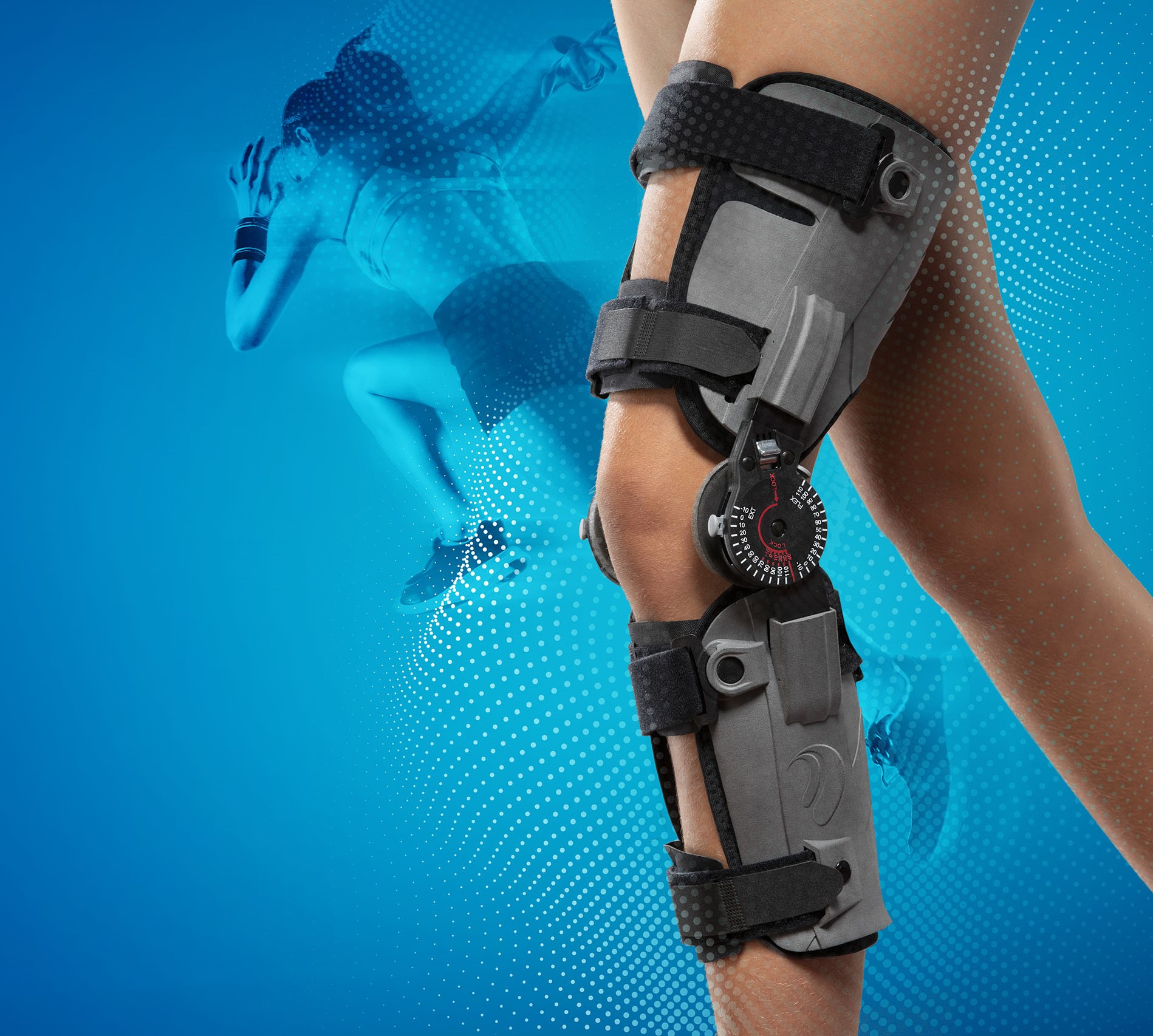 POKO 3D Kniebrace, uitzonderlijk licht & comfortabel